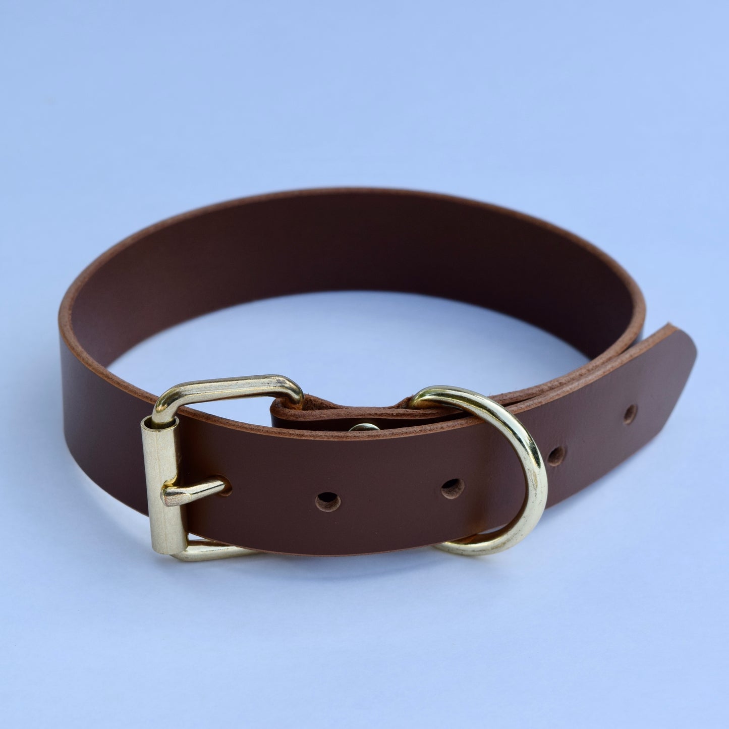 Bare Leather Dog Collar